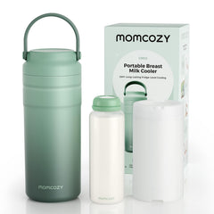 Momcozy vista frontal del enfriador portátil para transporte seguro