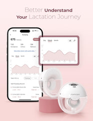 Momcozy M5 colocado en sujetador demostrando extracción manos libres y discreta