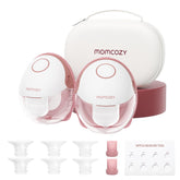 Momcozy M6 vista frontal mostrando diseño compacto y discreción