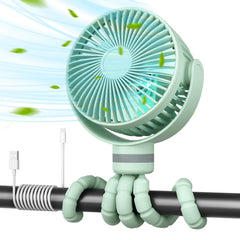 Momcozy ventilador portátil frontal mostrando diseño compacto y fácil montaje