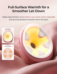 Momcozy Wellness 1 tapa transparente mostrando flujo de leche y control visual