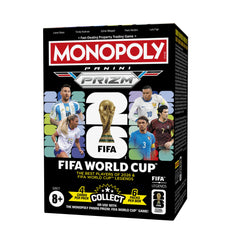 Monopoly Panini Prizm caja frontal mostrando diseño y cantidad de sobres, perfecto para coleccionar