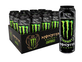 Monster lata frontal 18.6 oz mostrando diseño resellable y conveniencia