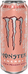 Monster Ultra Peachy Keen primer plano del líquido y espuma para apreciar textura