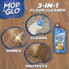 Mop & Glo asa ergonómica para manejo seguro y vertido controlado