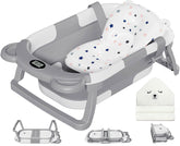 MoreFeel bañera frontal plegable mostrando estabilidad y ahorro de espacio
