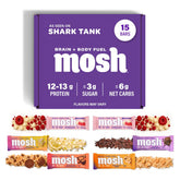 MOSH empaque frontal del pack variedad mostrando beneficios y sellos