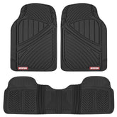 Motor Trend vista frontal de alfombrilla negra protegiendo piso