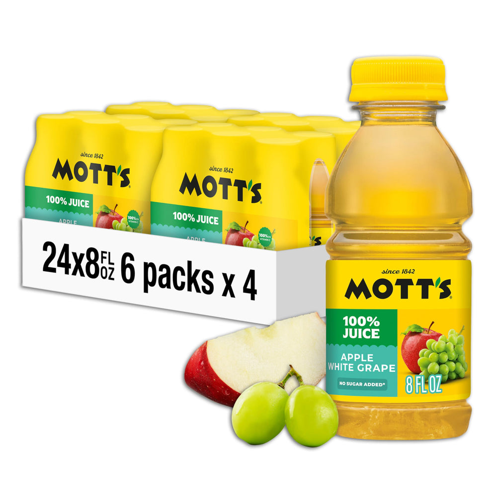 Mott's frontal del empaque 24 botellas mostrando conveniencia para familias