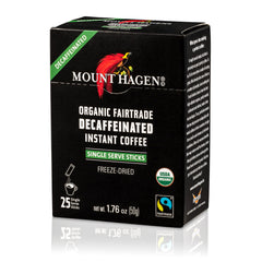 Mount Hagen stick vertido en taza caliente listo para beber con sabor pleno