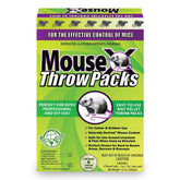MouseX paquete frontal mostrando seis throw packs y beneficios de uso seguro