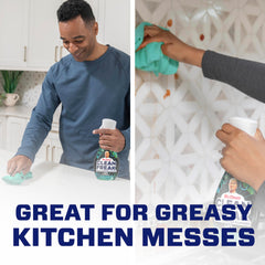 Mr. Clean uso en encimera de cocina, elimina grasa y deja aroma fresco