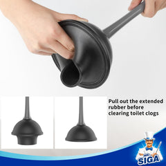MR.SIGA brush bristles close up for deep scrubbing under rim benefit