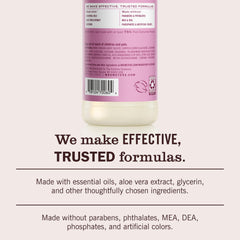 Mrs. MEYER'S comparación de tamaño 16 fl oz para referencia de porciones
