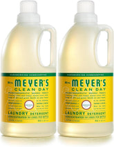Mrs. MEYER'S botella frontal mostrando tamaño y aroma honeysuckle, limpieza concentrada