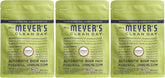 Mrs. Meyer's envase frontal del pack x3 con beneficio de duración