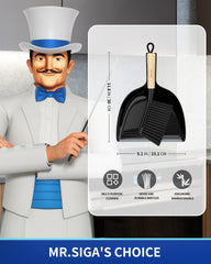 MR.SIGA detalle del mango de bambú ergonomía natural y agarre cómodo