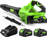 MTKOALA front view of cordless blower showing ergonomic handle and controls, fast cleanup