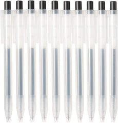 MUJI bolígrafo frontal minimalista negro, diseño ligero y elegante