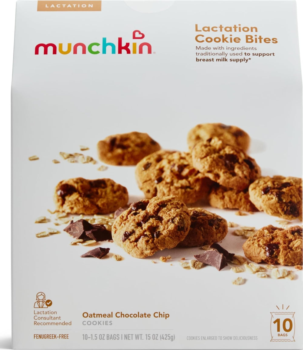 Munchkin paquete frontal mostrando diseño y 10 pouches para conveniencia