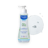 Mustela envase frontal del agua micelar mostrando tamaño y diseño práctico