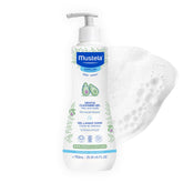 Mustela envase frontal mostrando diseño y beneficio limpieza suave