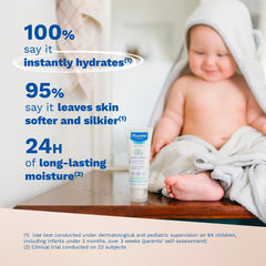 Mustela textura cremosa que se absorbe rápido y aporta hidratación