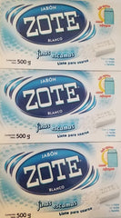 my brand Jabon Zote Blanco dentro de lavadora demostrando uso práctico