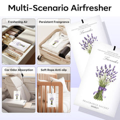 MYARO sachet dentro de un cajón protegiendo la ropa con aroma lavanda