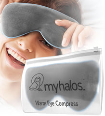 myhalos máscara frontal mostrando diseño cómodo y cobertura ocular