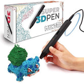 MYNT3D Super 3D Pen vista frontal con diseño ergonómico y control de velocidad