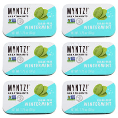 MYNTZ! lata frontal Wintermynt con diseño y sello de frescor