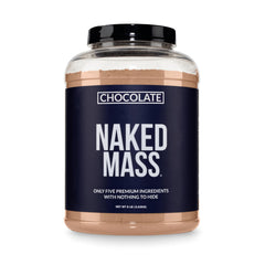 NAKED frasco frontal mostrando etiqueta clara y natural para aumentar masa