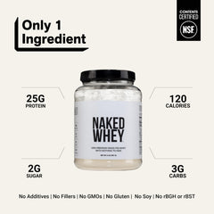NAKED Whey batido en vaso para recuperación y aporte proteico