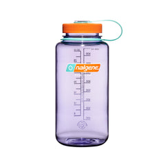 Nalgene botella amethyst vista frontal mostrando diseño resistente