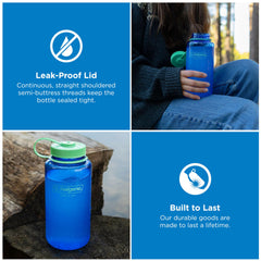 Nalgene botella cornflower detalle de boca ancha que facilita añadir hielo y limpieza