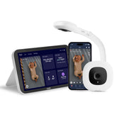Nanit vista frontal de la pantalla 8" con imagen nítida y control táctil