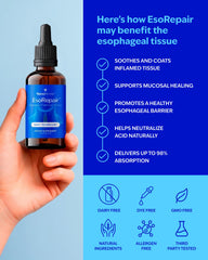 NANOREVIVE EsoRepair persona tomando la dosis para mayor comodidad digestiva