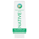 Native envase frontal 7 oz mostrando diseño y beneficio protección mineral