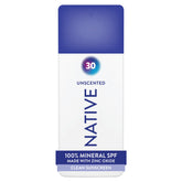Native envase frontal del spray mostrando diseño y práctica aplicación