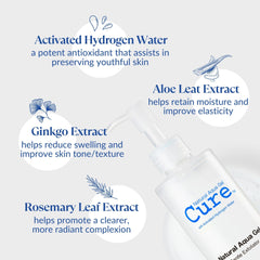 NATURAL AQUA GEL CURE textura del gel y formación de bolitas para exfoliar suavemente