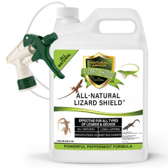 Natural Armor envase frontal mostrando etiqueta y capacidad de 1 galón para control de lagartijas