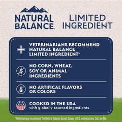Natural Balance textura del pienso crujiente que favorece la masticación y aceptación