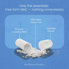 Naturalife Labs polvo de NAC al detalle para apreciar la pureza del contenido
