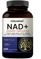 NatureBell frasco frontal mostrando la etiqueta y beneficio de mezcla 11 en 1
