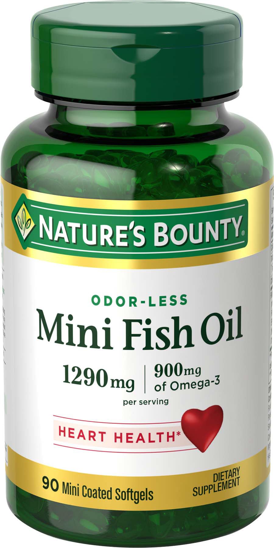 Nature's Bounty frente del envase mostrando 90 cápsulas y beneficios