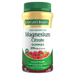Nature's Bounty frente del frasco mostrando 90 gomitas y beneficio práctico