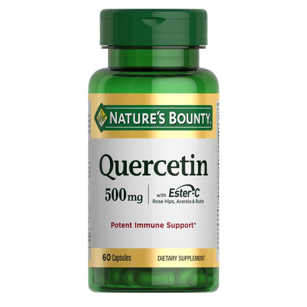 Nature's Bounty frasco frontal mostrando etiqueta clara y beneficios
