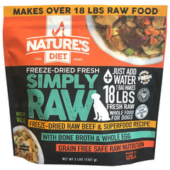Nature's Diet empaque frontal del producto mostrando marca y formato