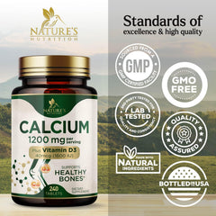 Nature's Nutrition etiqueta con ingredientes y valor nutrimental claro